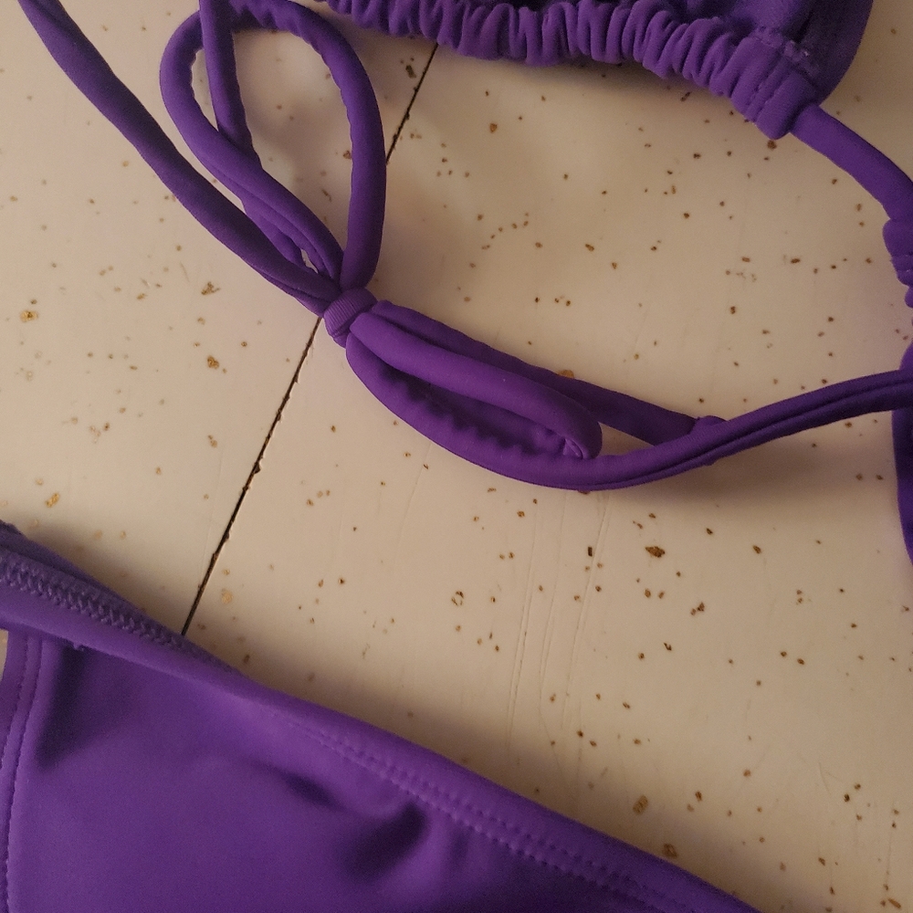 Purple String Bikini - Picture 3 of 4